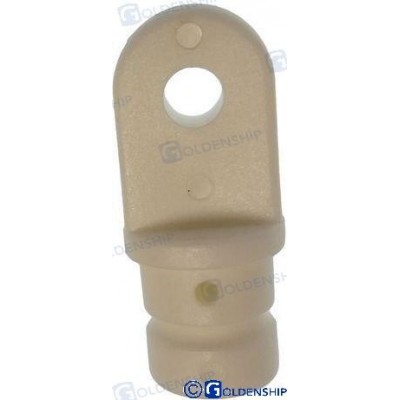 TERMINAL MACHO  NYLON BLANCO 16 MM PACK