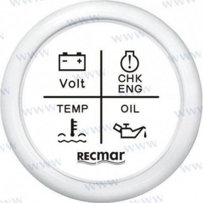 RELOJ MULTIFUNCION 12V24V BLANCO