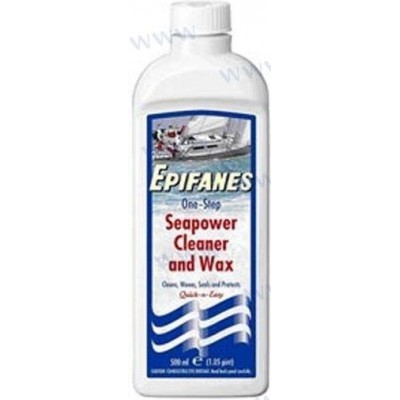 SEAPOWER CLEANER & WAX 500ML.