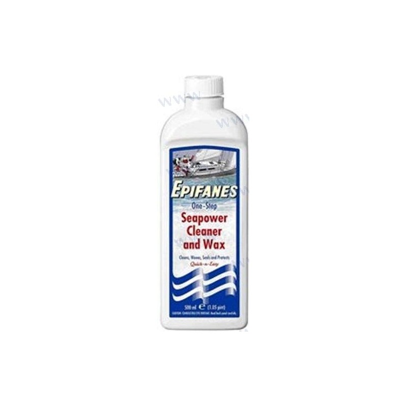 SEAPOWER CLEANER & WAX 500ML.