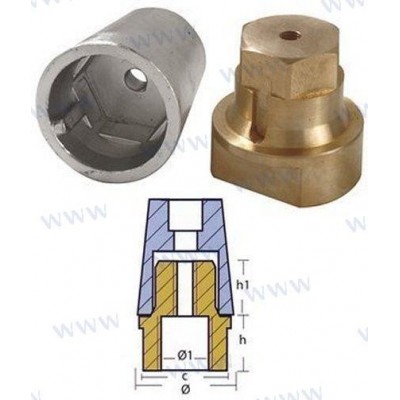 ANODO RADICE COMPLETO EJE 55