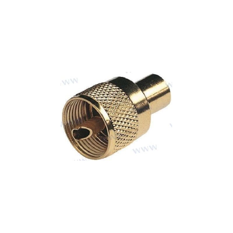 CONECTOR PL259 MACHO GOLD PARA RG58