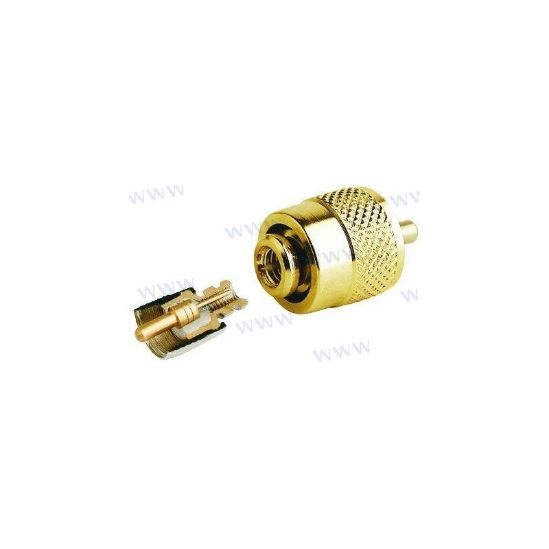 CONECTOR PL259 MACHO GOLD PARA RG58