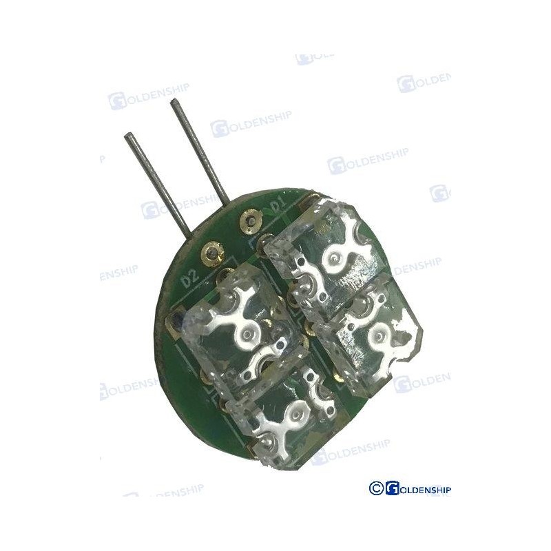 BOMBILLA 90Âº 4 LEDS ROJO 12V.