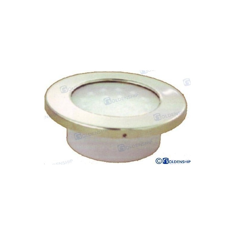 LUZ INTERIOREXT. REDONDA INOX 4 LED