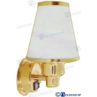 APLIQUE LATON PULIDO HALOGENO 12V 10W