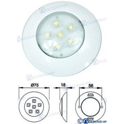 PLAFON INTERIOR LED 6W 12V&24V BLANCO