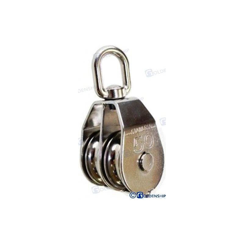 POLEA DOBLE GIRATORIA 6 MM PACK 10