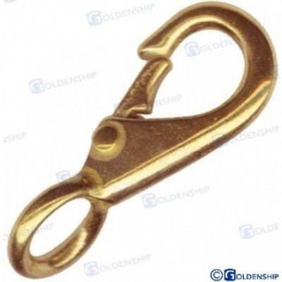 MOSQUETON BRONCE FIJO  82MM.