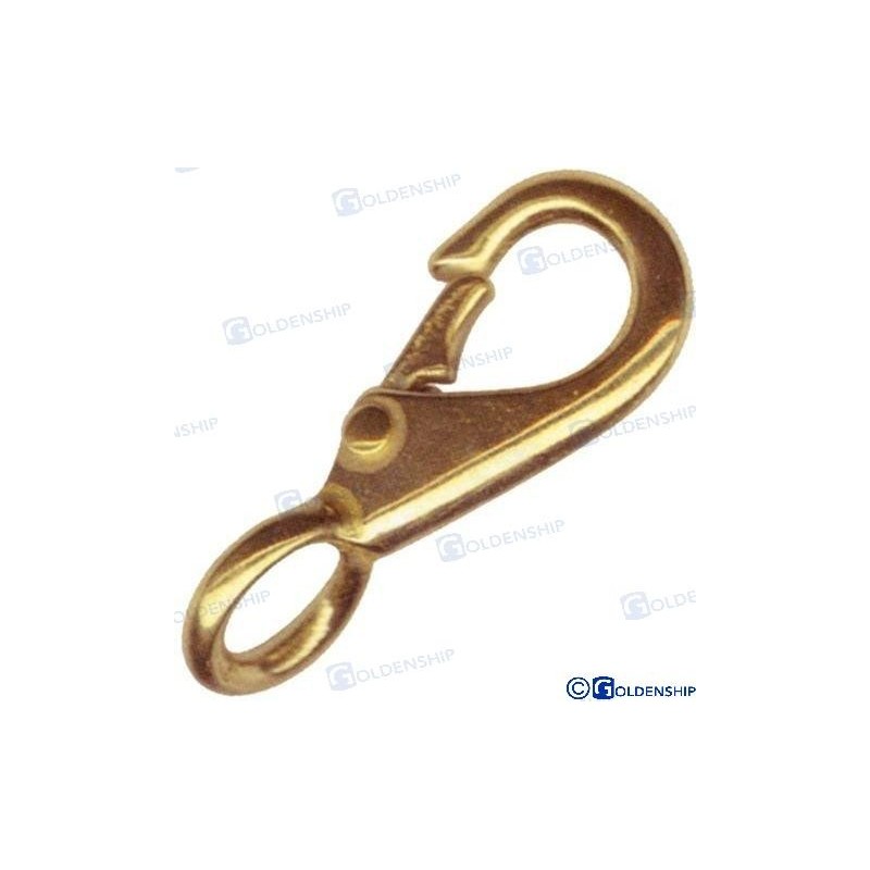 MOSQUETON BRONCE FIJO  82MM PACK 10